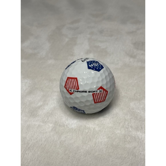 USA Flag Logo Golf Ball Callaway Chrome Soft Collectible - Picture 4 of 5